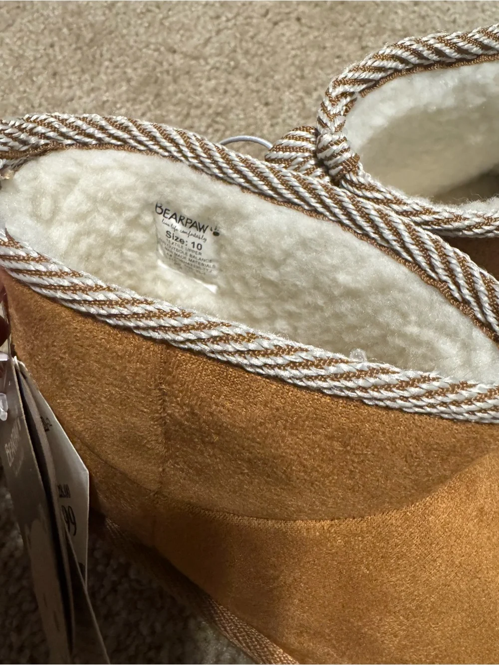 BearPaw Kids Short Shearling-Lined Boots - Chestnut Brown